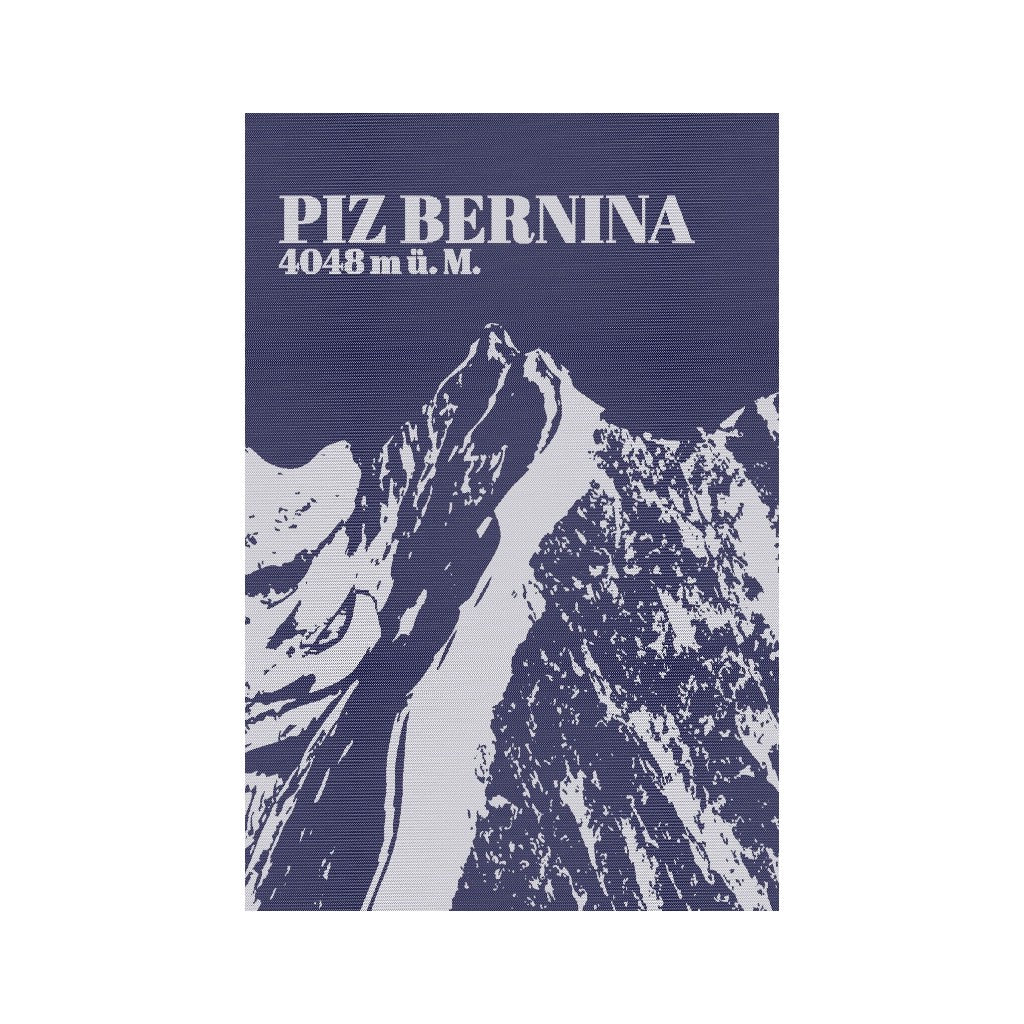 KULTSCHTOFF Küchentuch feinedinge Piz Bernina, Marine