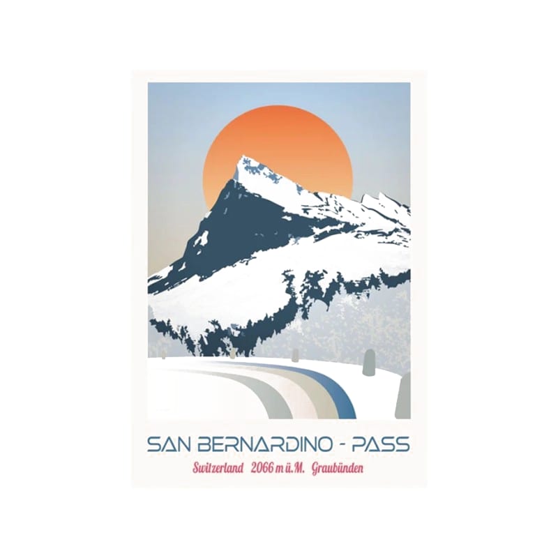 s.wert Postkarte Graubünden San Bernardino Pass, A6