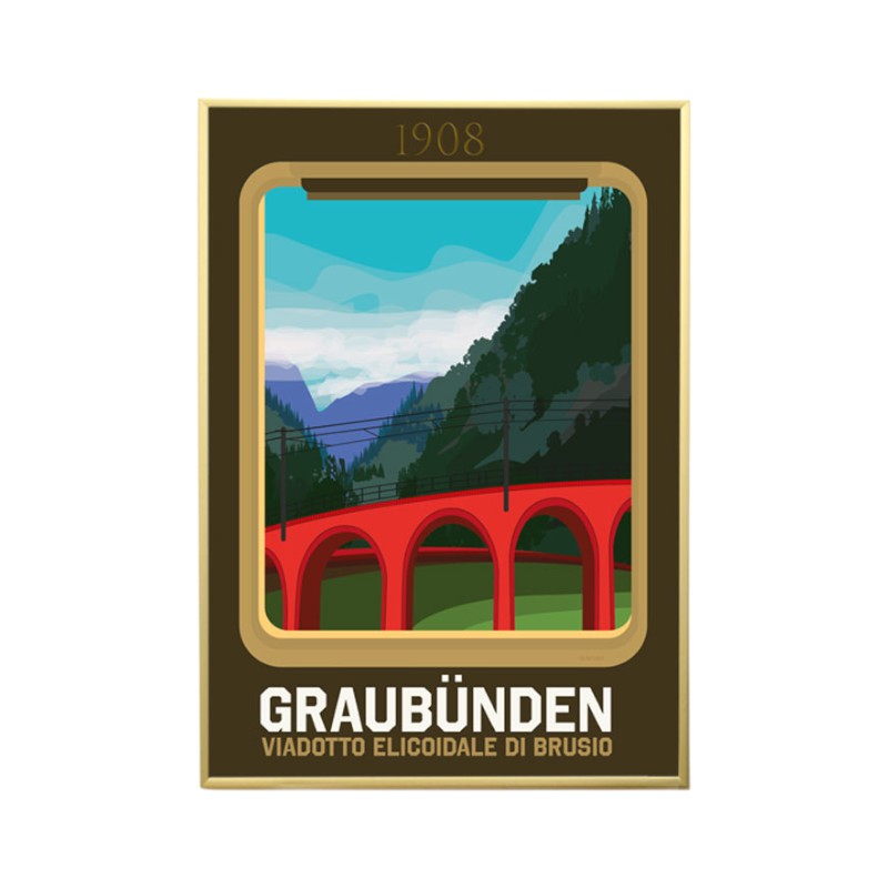 s.wert Poster Kreisviadukt Brusio, A3