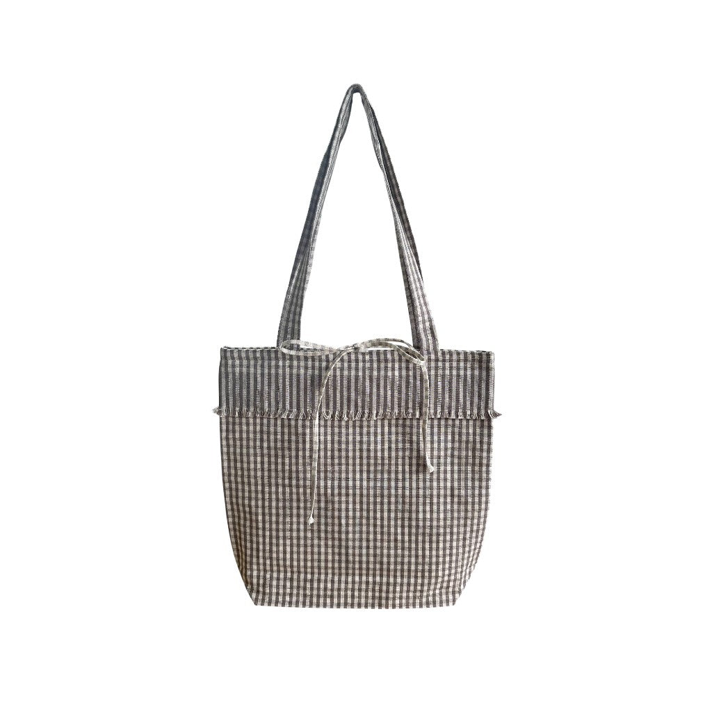 MEYER-MAYOR 2-Tuch Tasche Karo, Taupe