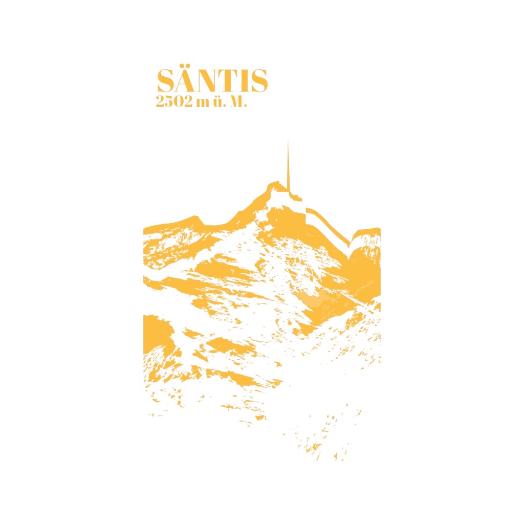 feinedinge Postkarte Säntis, A6