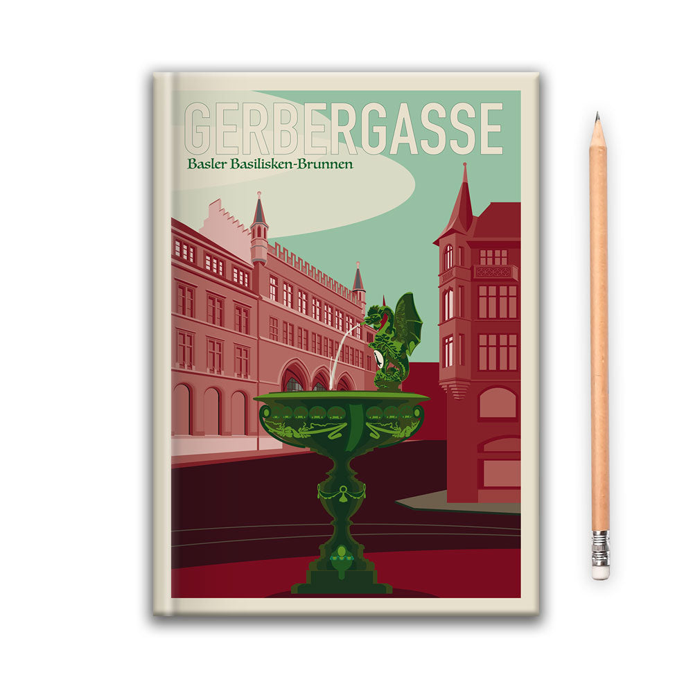 s.wert Notizbuch Basel Gerbergasse Basilisk