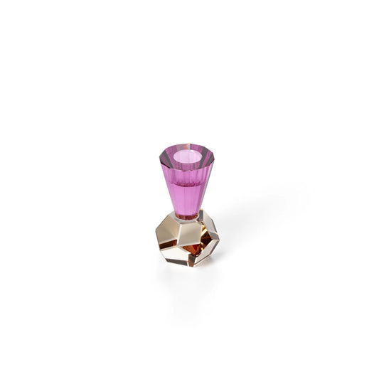 Kerzenhalter „Amethyst Flame“ Violett & Bernstein