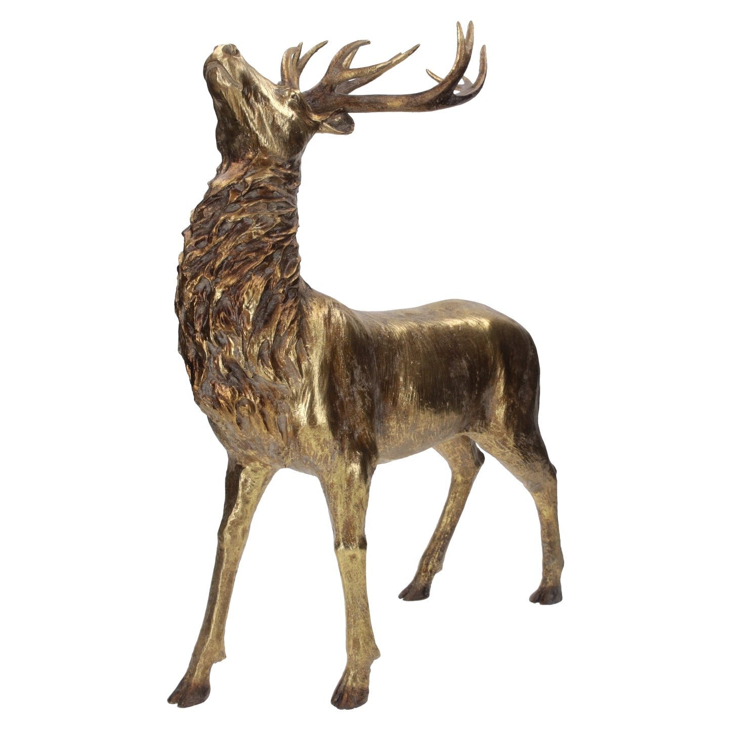 Stehender goldener Hirsch H 60×50×16 cm