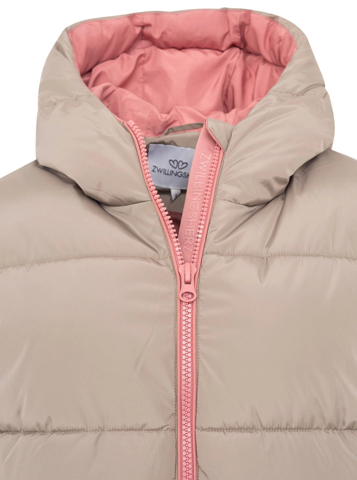 Langer Steppmantel "Cozy" Taupe
