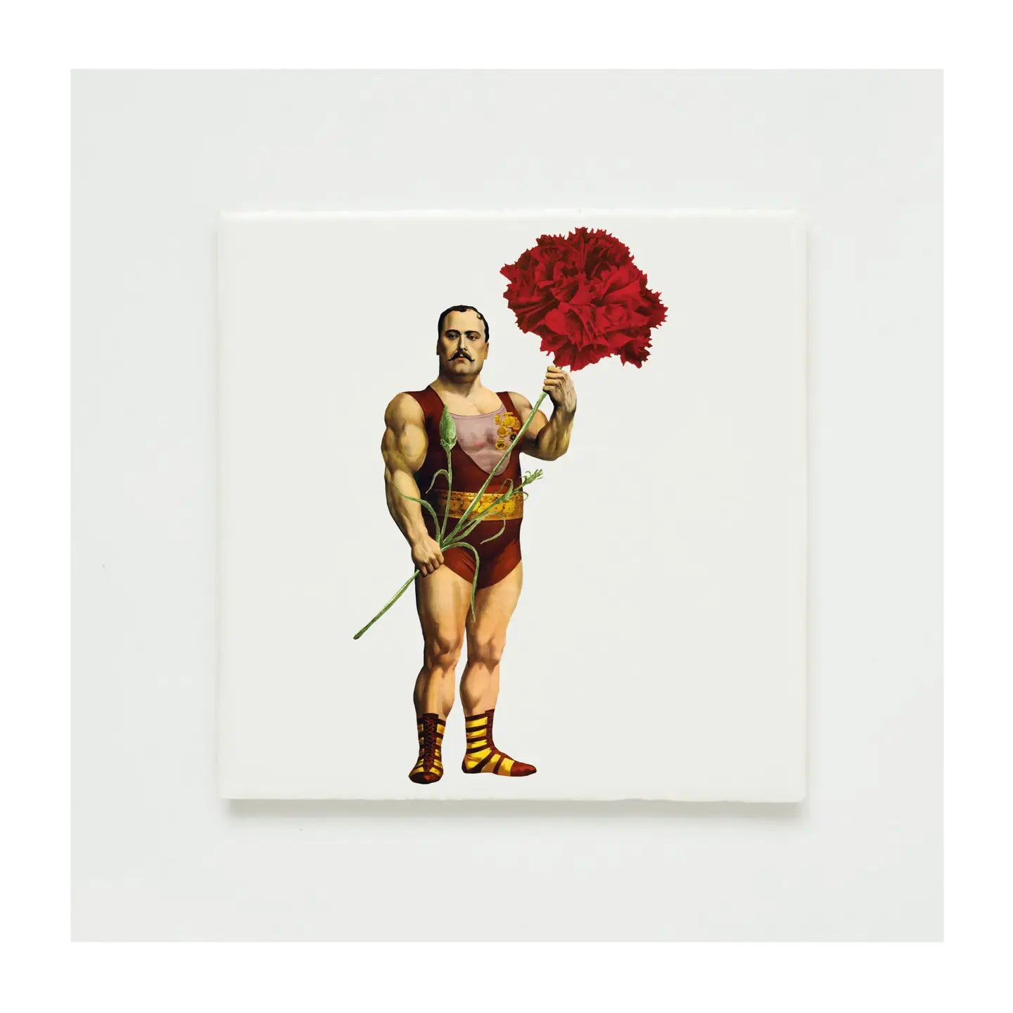 Wandfliese „Strong & Tender“ Vintage-Collage