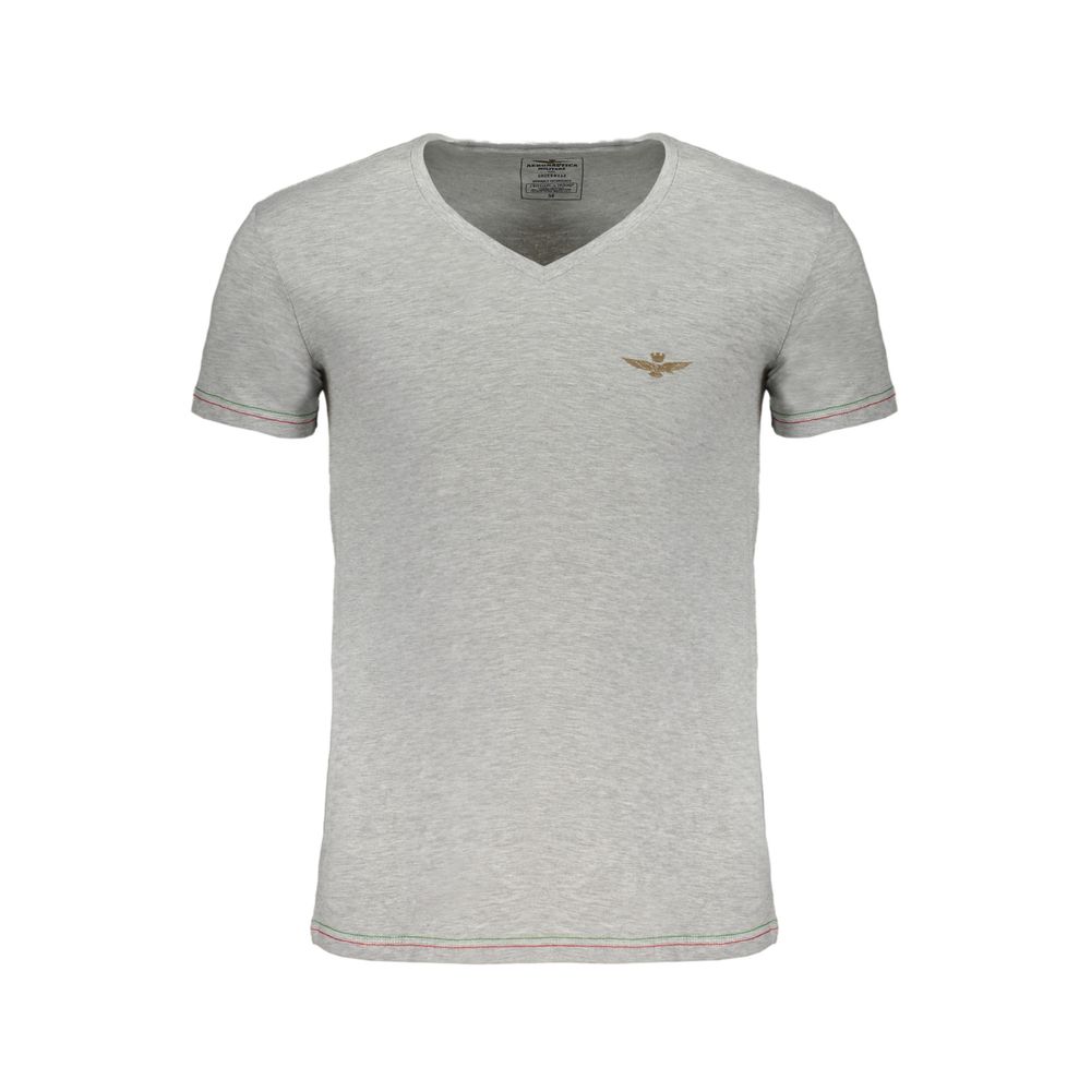 Aeronautica Militare Braunes Baumwoll-T-Shirt für Herren