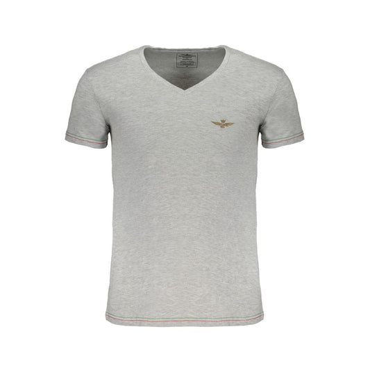 Aeronautica Militare Braunes Baumwoll-T-Shirt für Herren