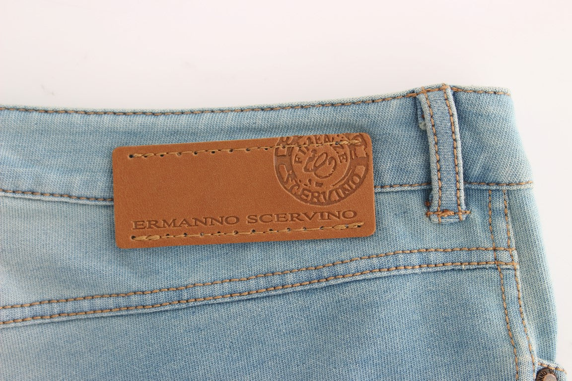 Ermanno Scervino Blaue Capri-Hose Gekürzte Jeans
