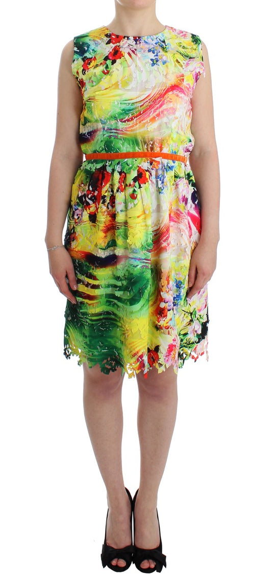 Lanre Da Silva Ajayi Multicolor Organza Etuikleid