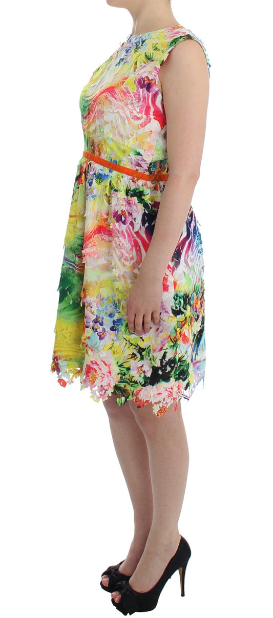 Lanre Da Silva Ajayi Multicolor Organza Etuikleid