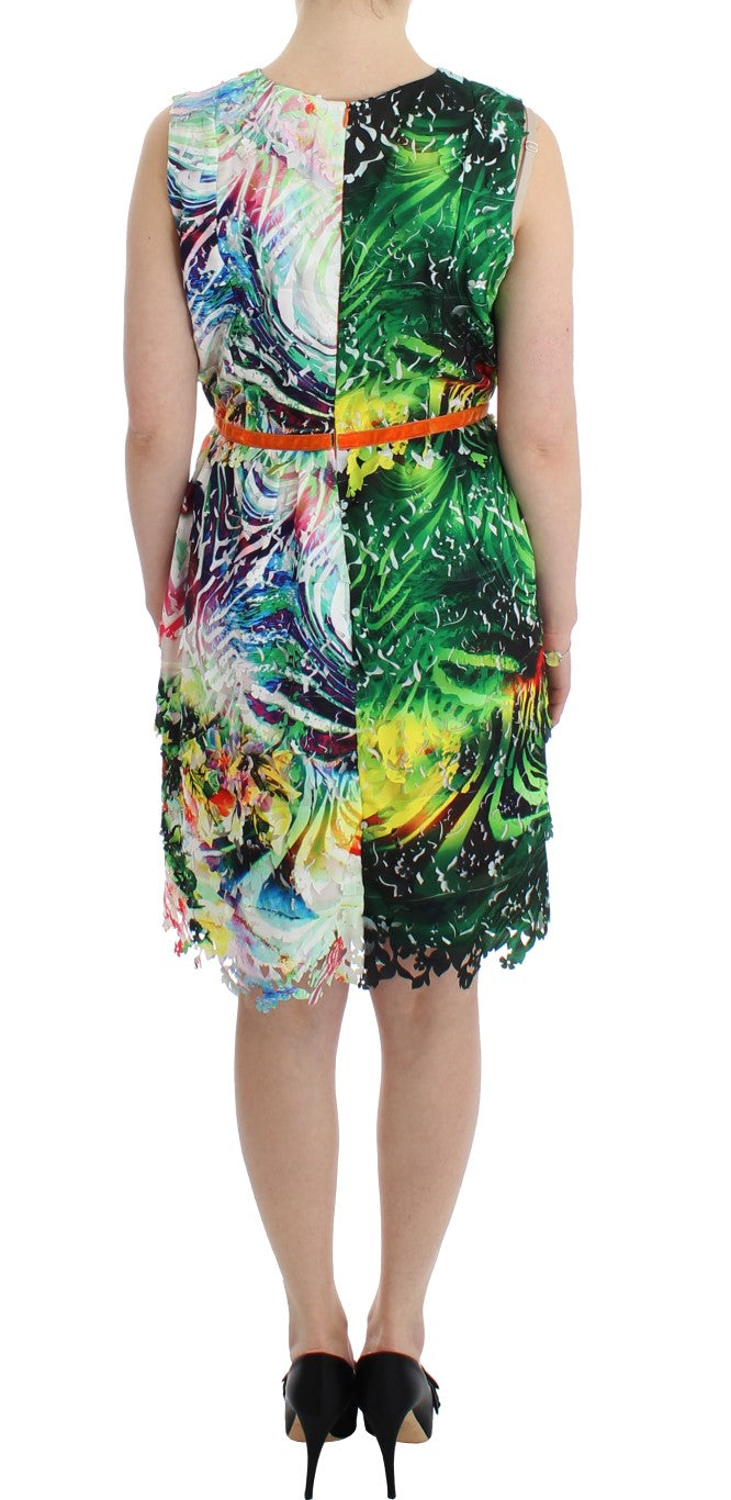 Lanre Da Silva Ajayi Multicolor Organza Etuikleid