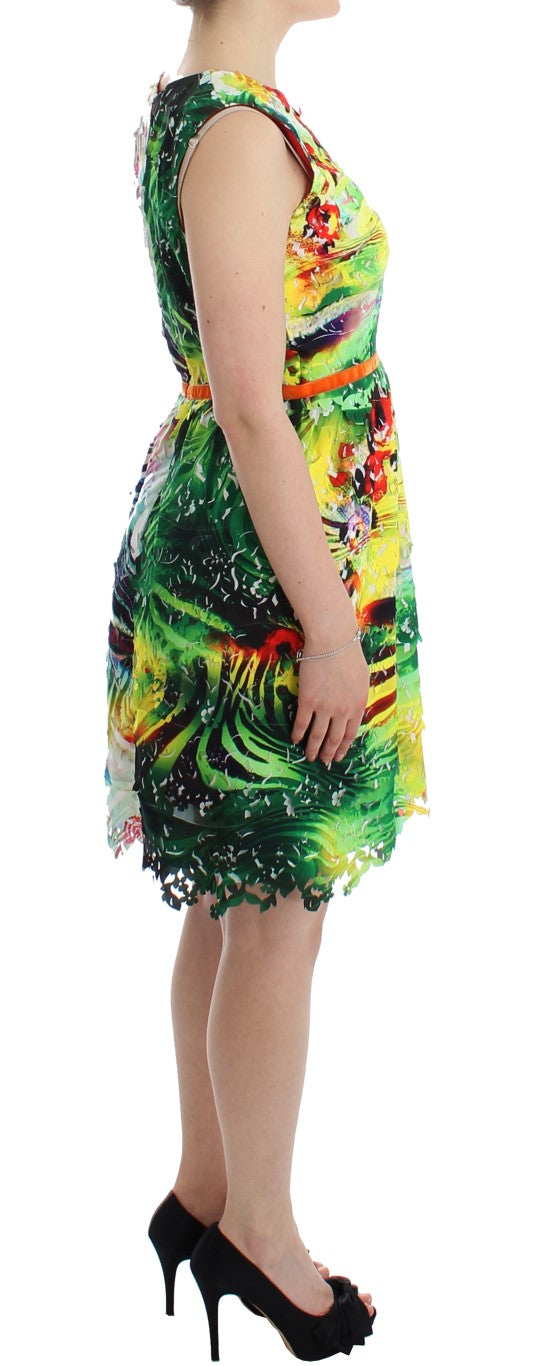 Lanre Da Silva Ajayi Multicolor Organza Etuikleid