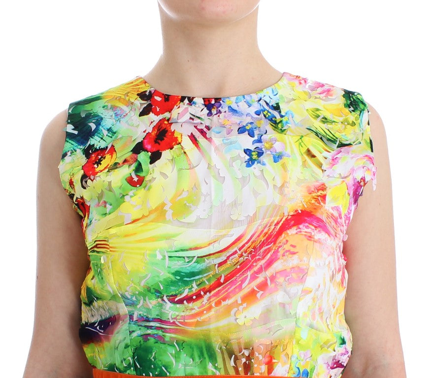 Lanre Da Silva Ajayi Multicolor Organza Etuikleid