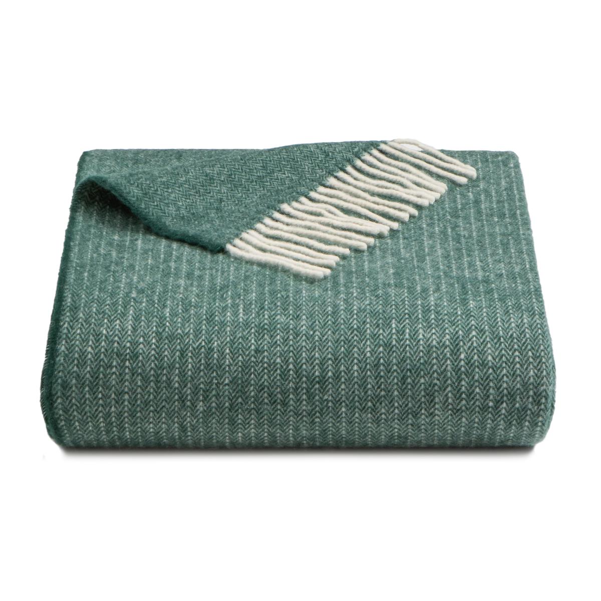 Nitra 100 Throw - Plaid aus recycelter Wolle und Kaschmir grün