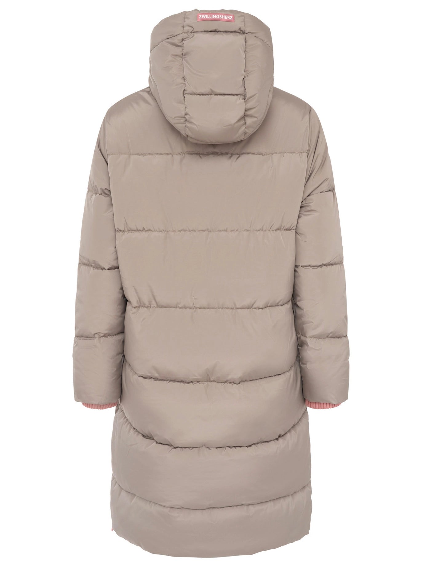 Langer Steppmantel "Cozy" Taupe