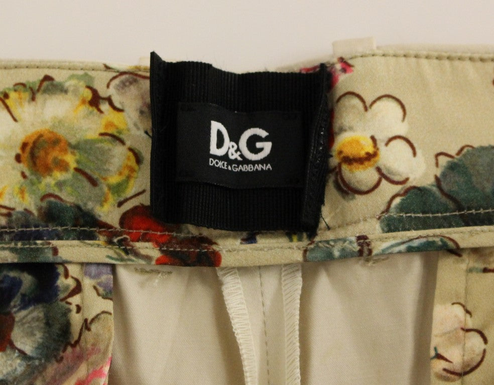 Dolce & Gabbana Beigefarbene Baumwoll-Chino-Hose