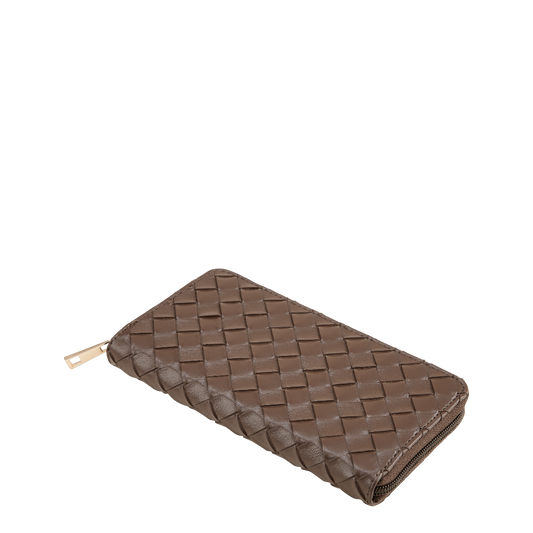 ROSSIS Money 5 Flechtoptik, Espresso