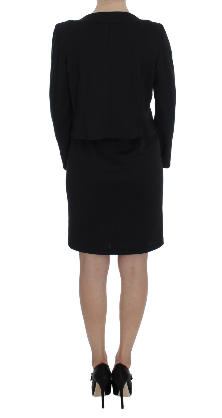 BENCIVENGA Schwarzes Stretch-Etuikleid &amp