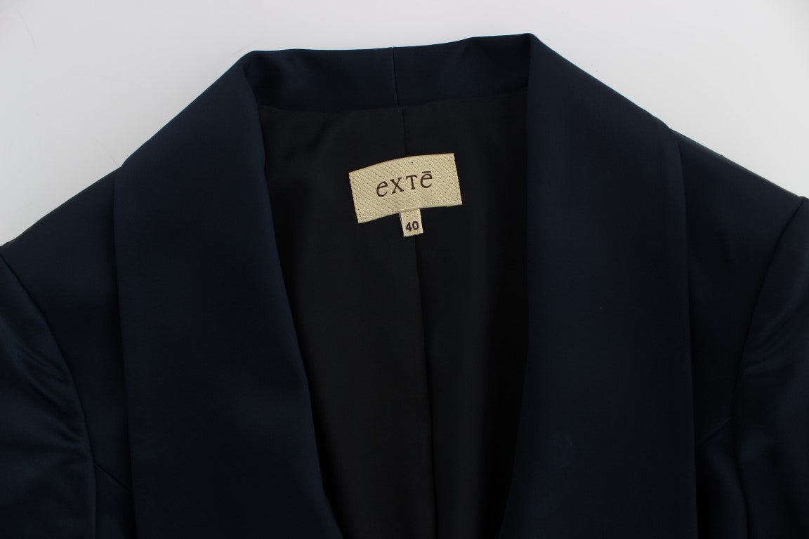 Exte Blaue einreihige Blazerjacke mit drei Knöpfen