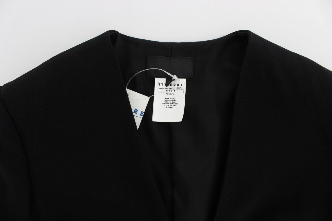 Exte Schwarz Blau Zweiteiliger Anzug Rock &amp