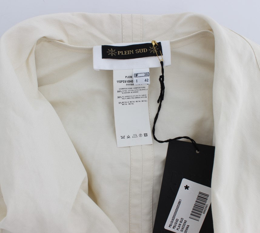 PLEIN SUD Weißer Trenchcoat Jacke