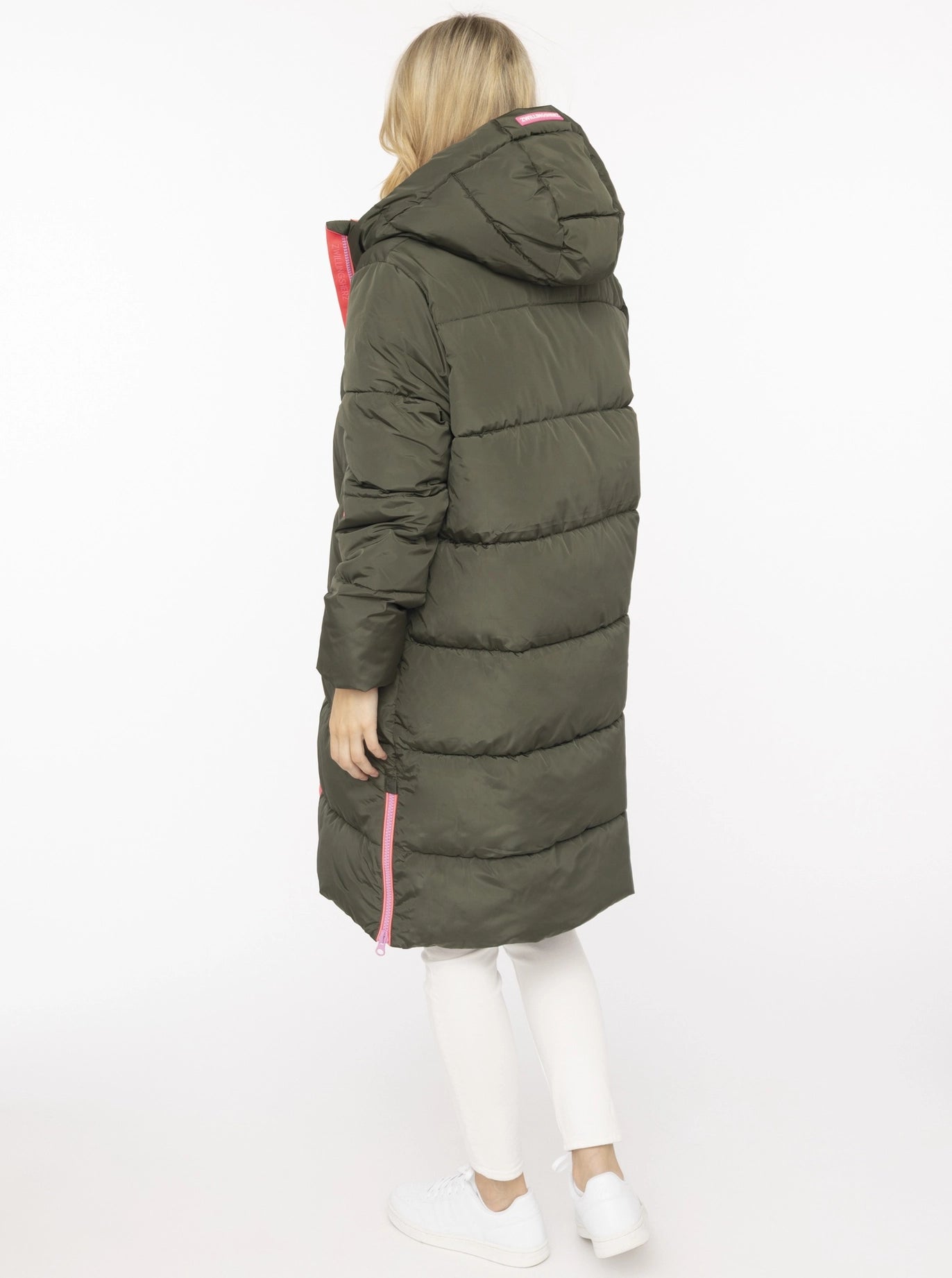 Langer Steppmantel "Cozy" Grün