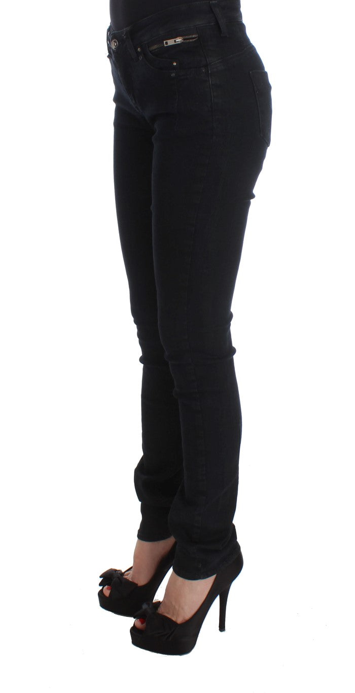 Costume National Schwarze Slim Fit Denim-Jeans aus Baumwolle