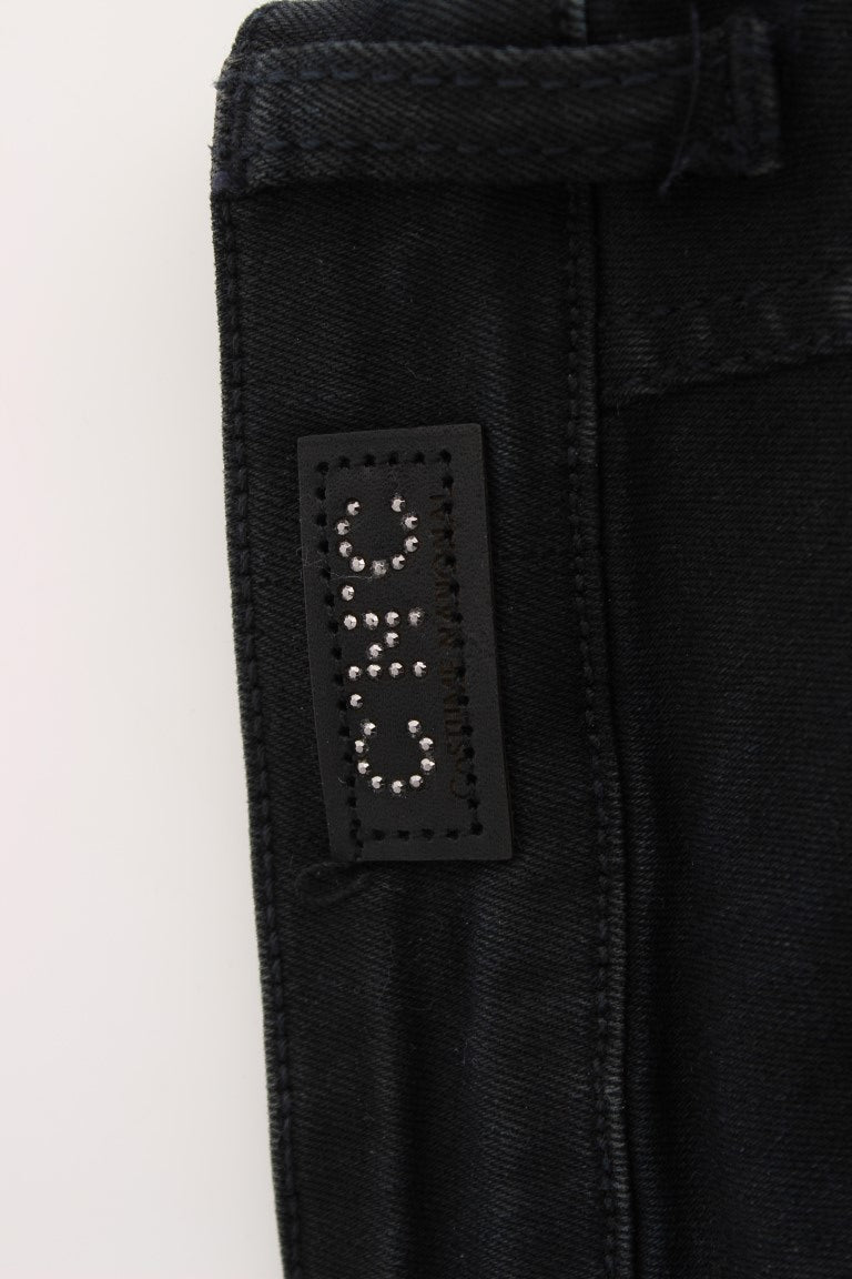 Costume National Schwarze Slim Fit Denim-Jeans aus Baumwolle
