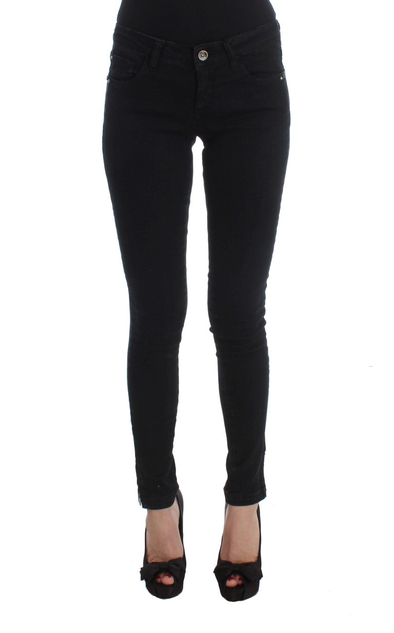 Costume National Schwarze Slim Fit Denim-Jeans aus Baumwolle
