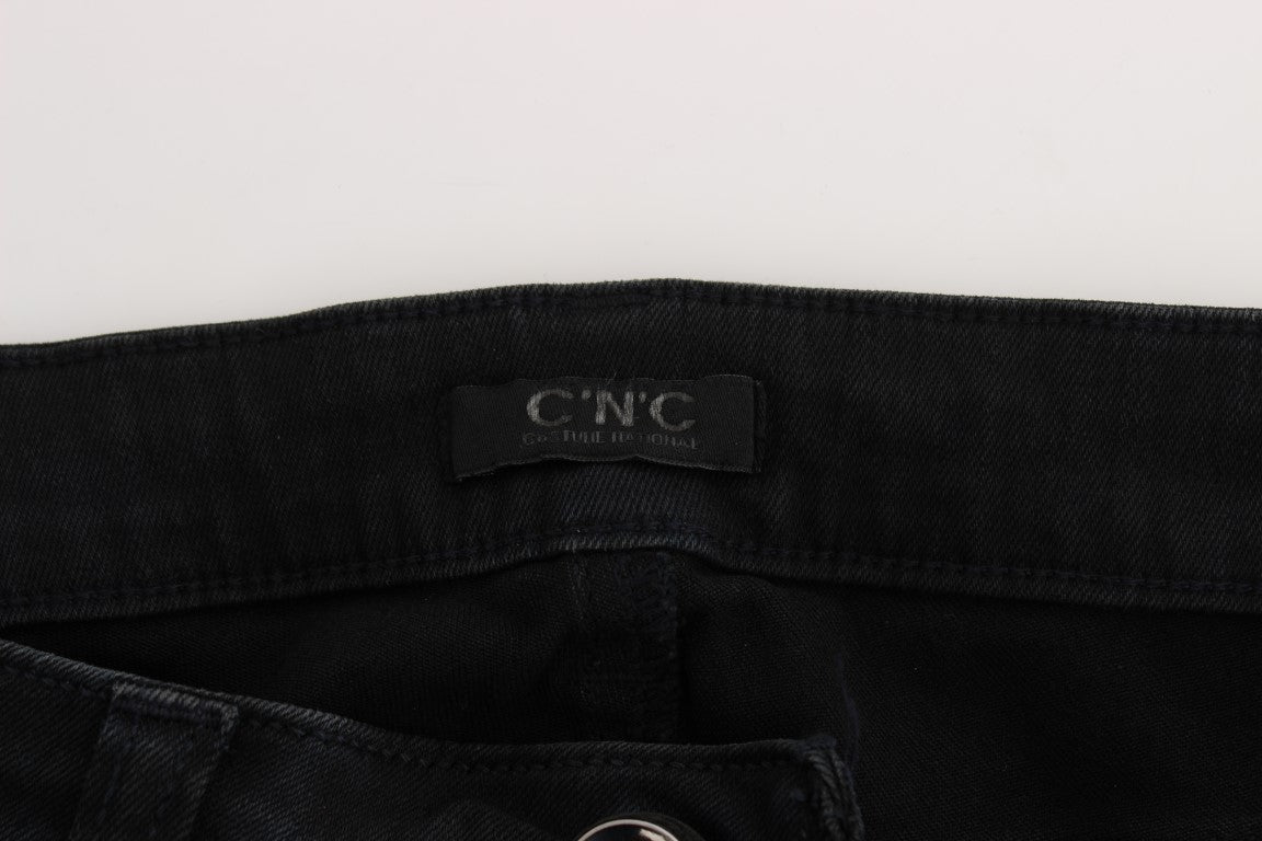 Costume National Schwarze Slim Fit Denim-Jeans aus Baumwolle