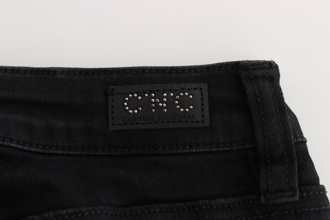 Costume National Schwarze Slim Fit Denim-Jeans aus Baumwolle