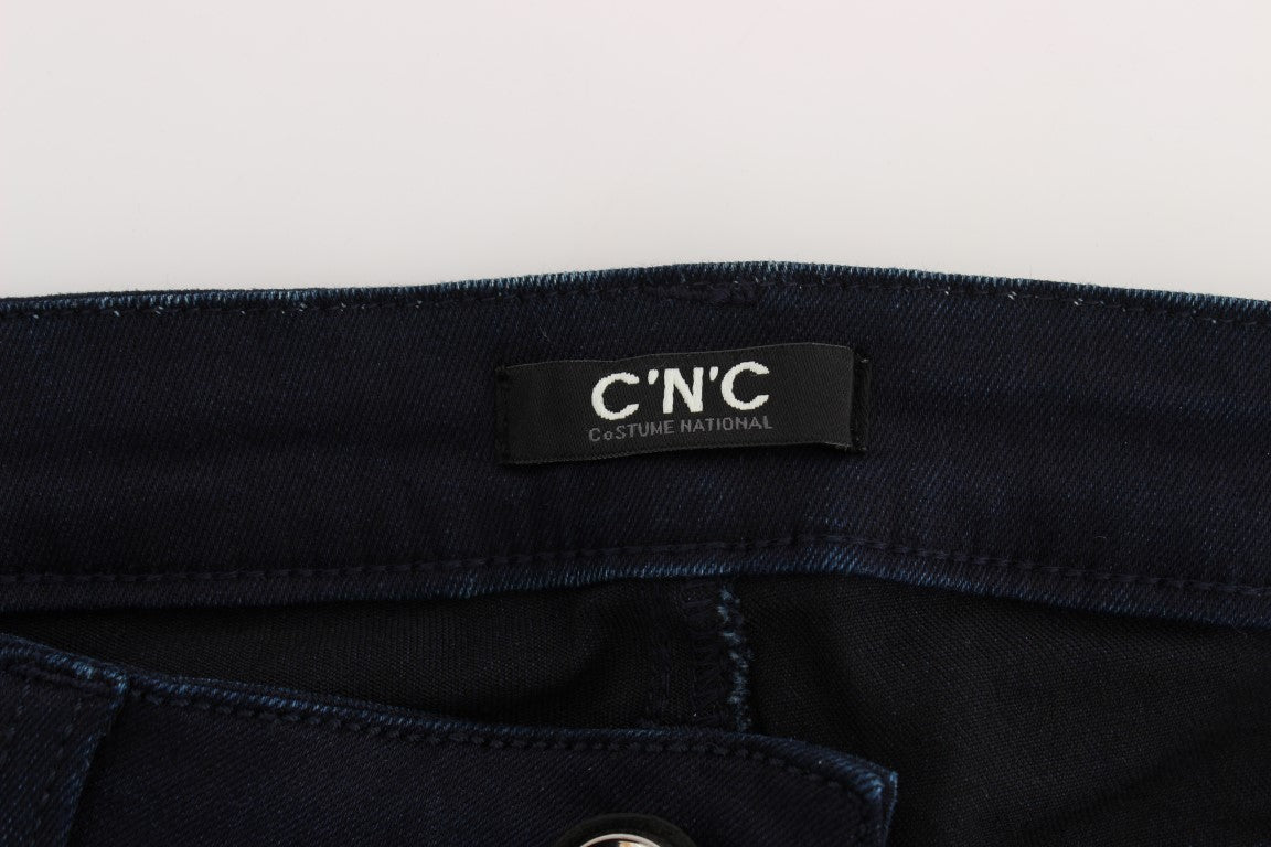 Costume National Blaue Slim Fit Jeans aus Baumwollmischung