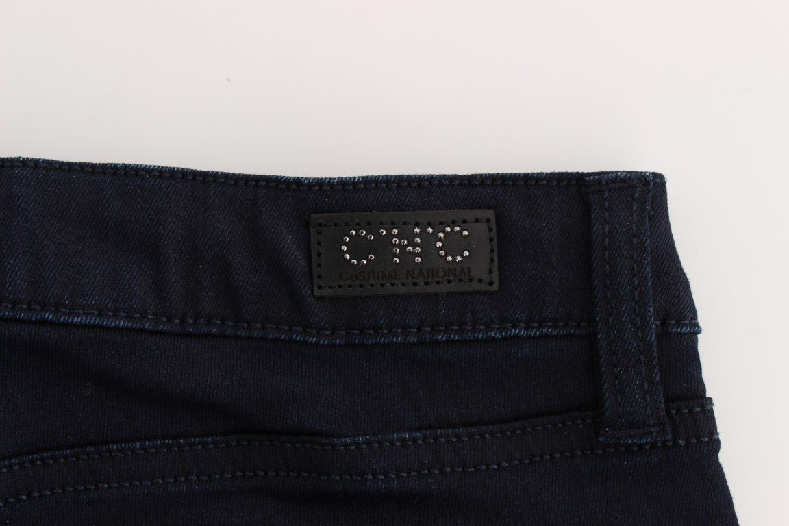 Costume National Blaue Slim Fit Jeans aus Baumwollmischung