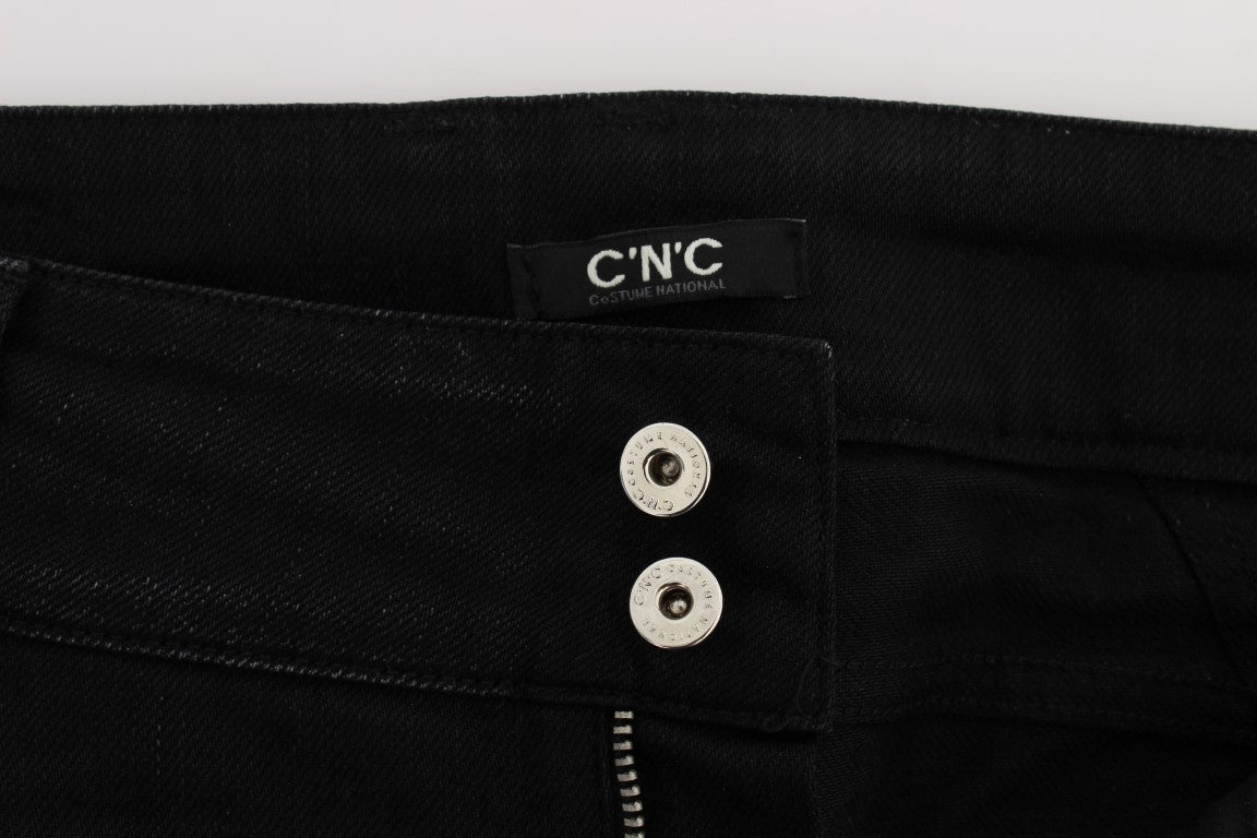 Costume National Schwarze Baumwolle Slouchy Slims Fit Jeans