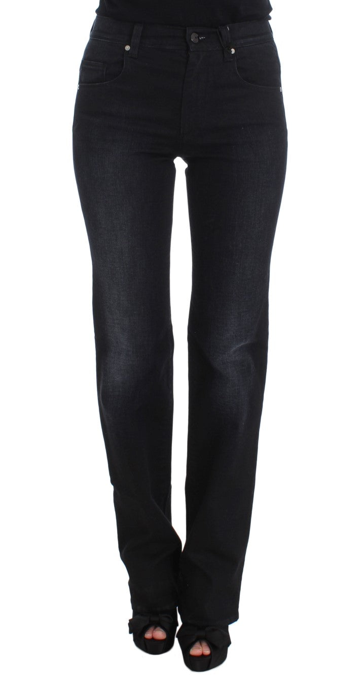 Ermanno Scervino Blaue Baumwollmischung Slim Fit Bootcut Jeans