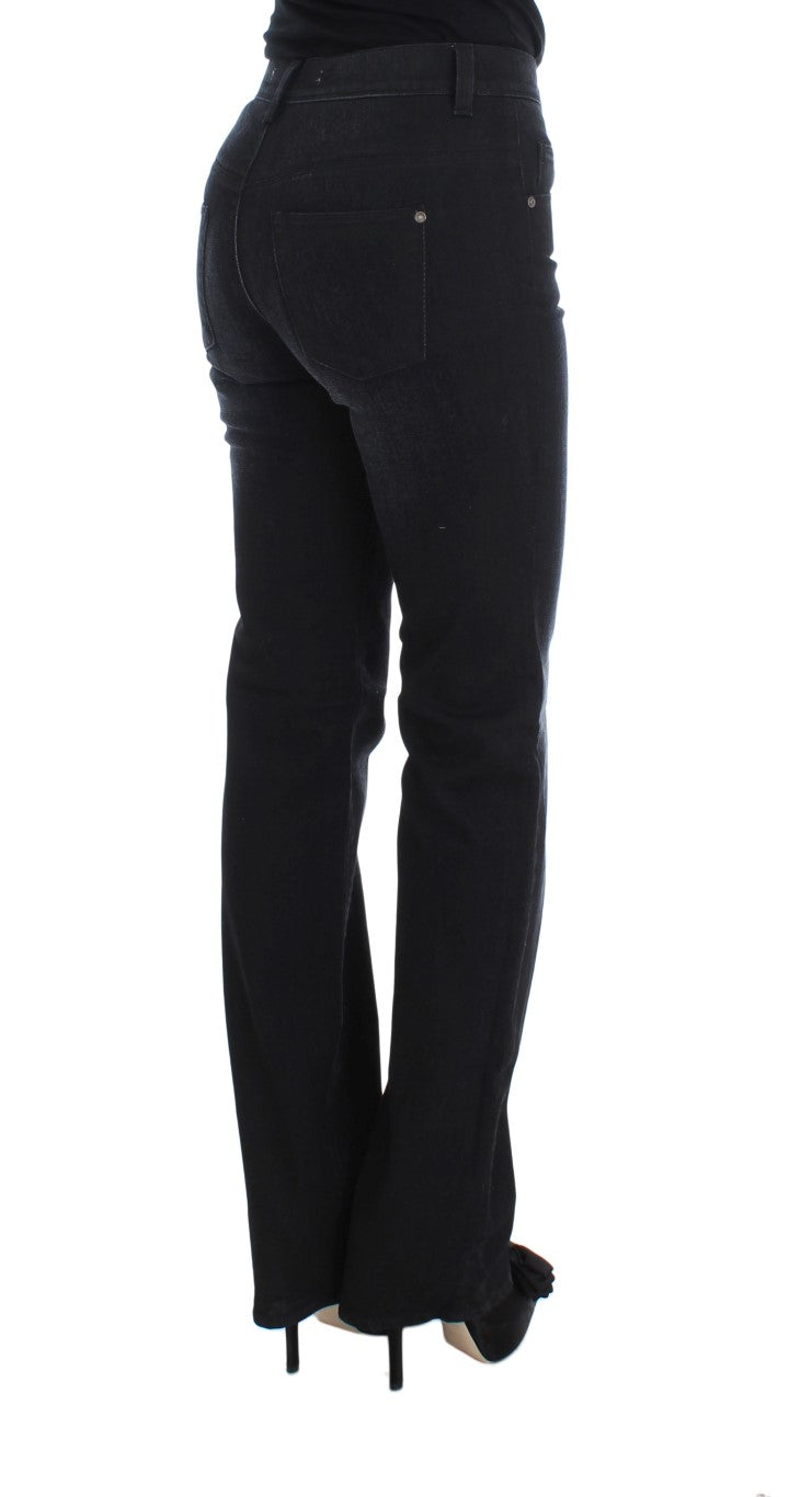 Ermanno Scervino Blaue Baumwollmischung Slim Fit Bootcut Jeans