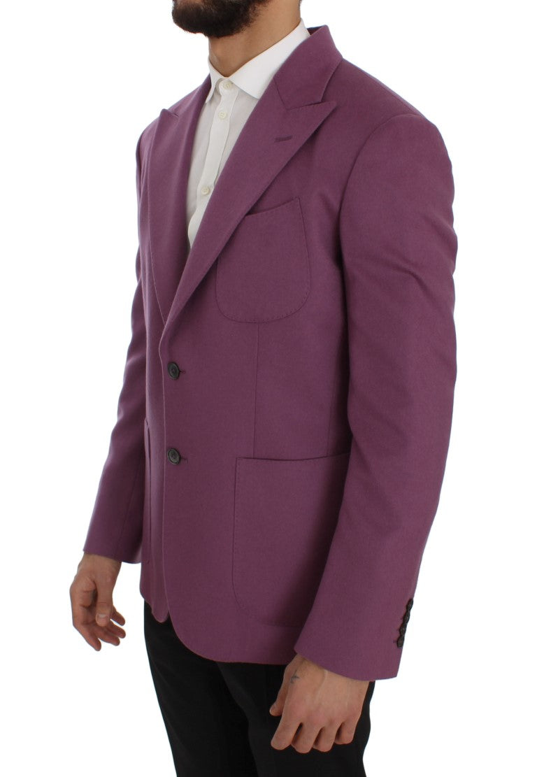 Dolce & Gabbana Lila Kaschmir Slim Fit Blazer Jacke