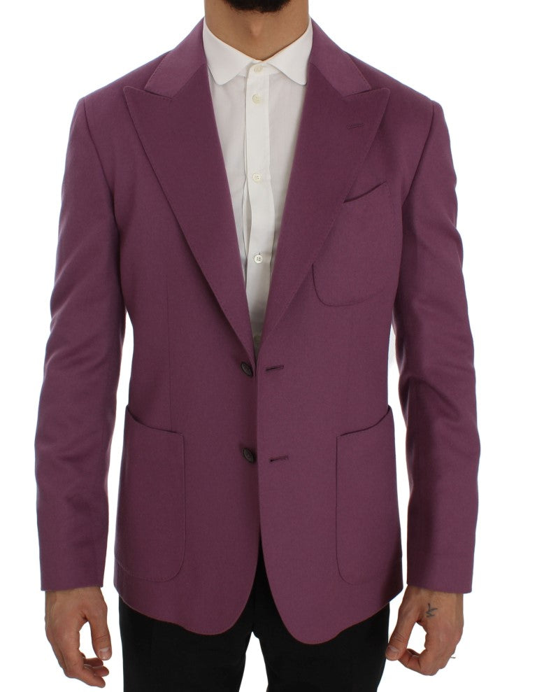 Dolce & Gabbana Lila Kaschmir Slim Fit Blazer Jacke
