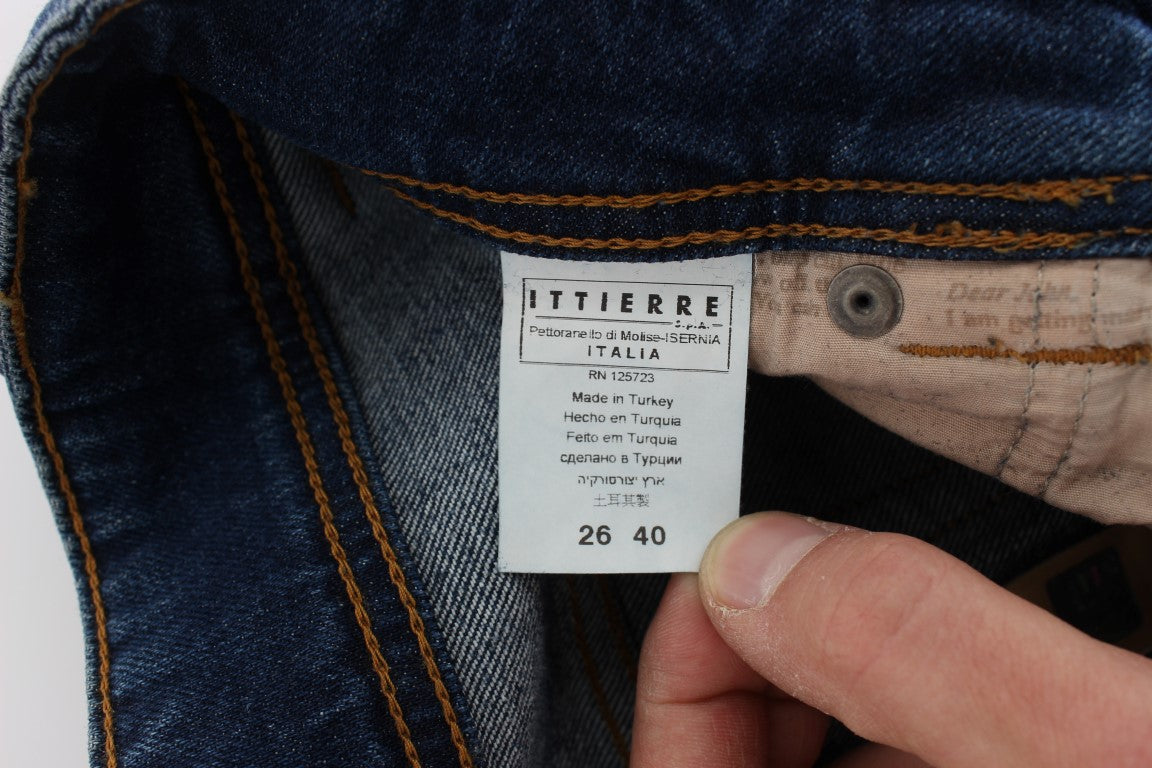 John Galliano Blaue Baumwollmischung Slim Fit Bootcut Jeans