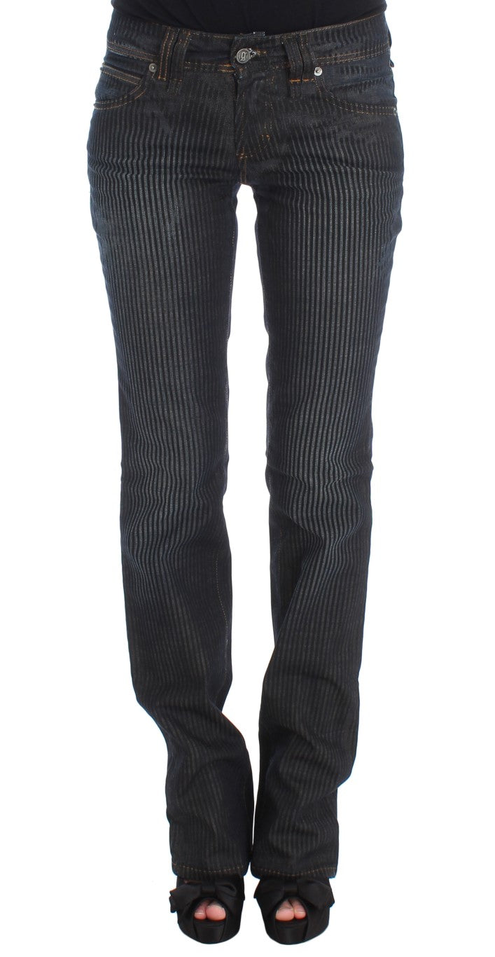 John Galliano Blaue Baumwollmischung Slim Fit Bootcut Jeans
