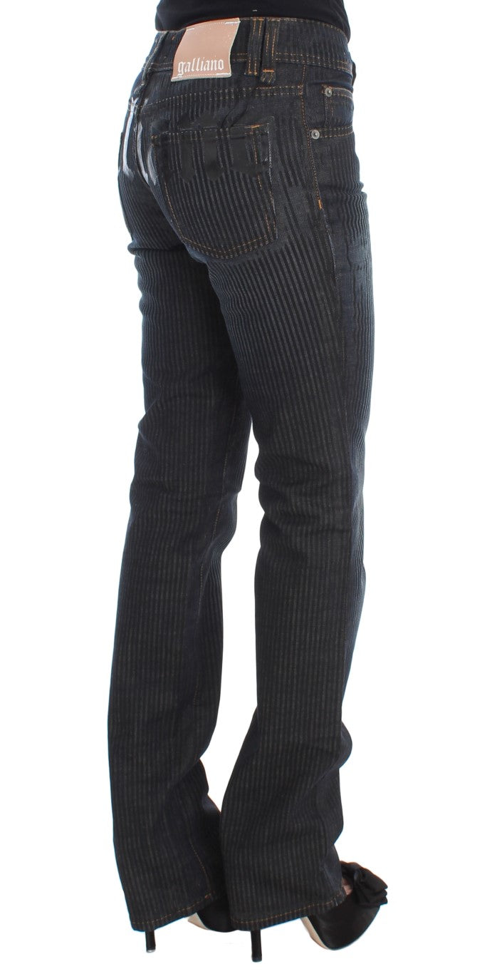 John Galliano Blaue Baumwollmischung Slim Fit Bootcut Jeans