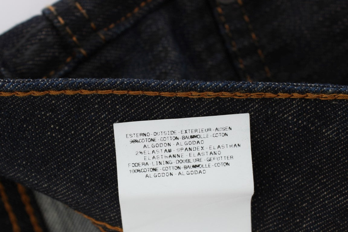 John Galliano Blaue Baumwollmischung Slim Fit Bootcut Jeans