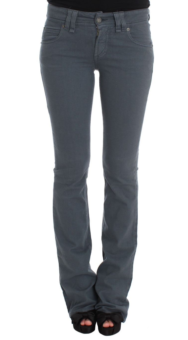 John Galliano Blaue Baumwollmischung Slim Fit Bootcut Jeans