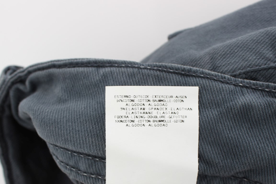 John Galliano Blaue Baumwollmischung Slim Fit Bootcut Jeans