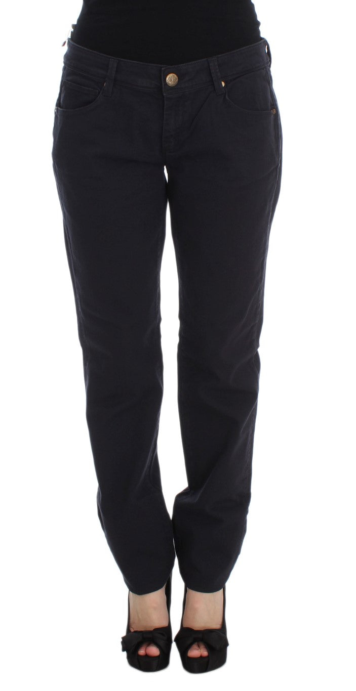 Ermanno Scervino Blaue Baumwollmischung Casual Fit Hose