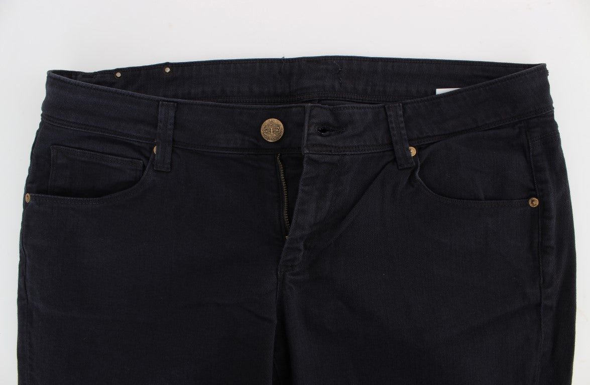 Ermanno Scervino Blaue Baumwollmischung Casual Fit Hose