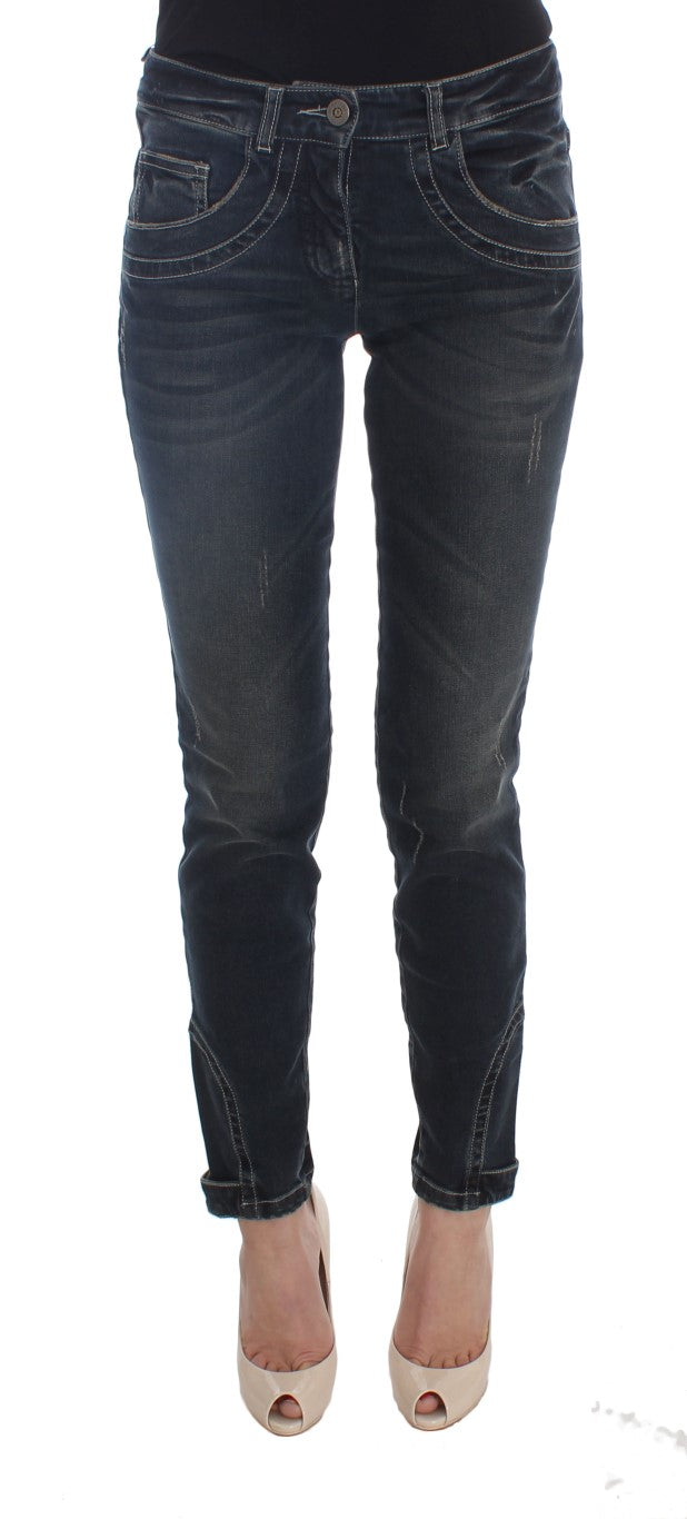 Ermanno Scervino Blaue Slim Fit Jeans aus Baumwollmischung