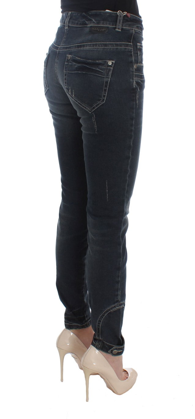 Ermanno Scervino Blaue Slim Fit Jeans aus Baumwollmischung