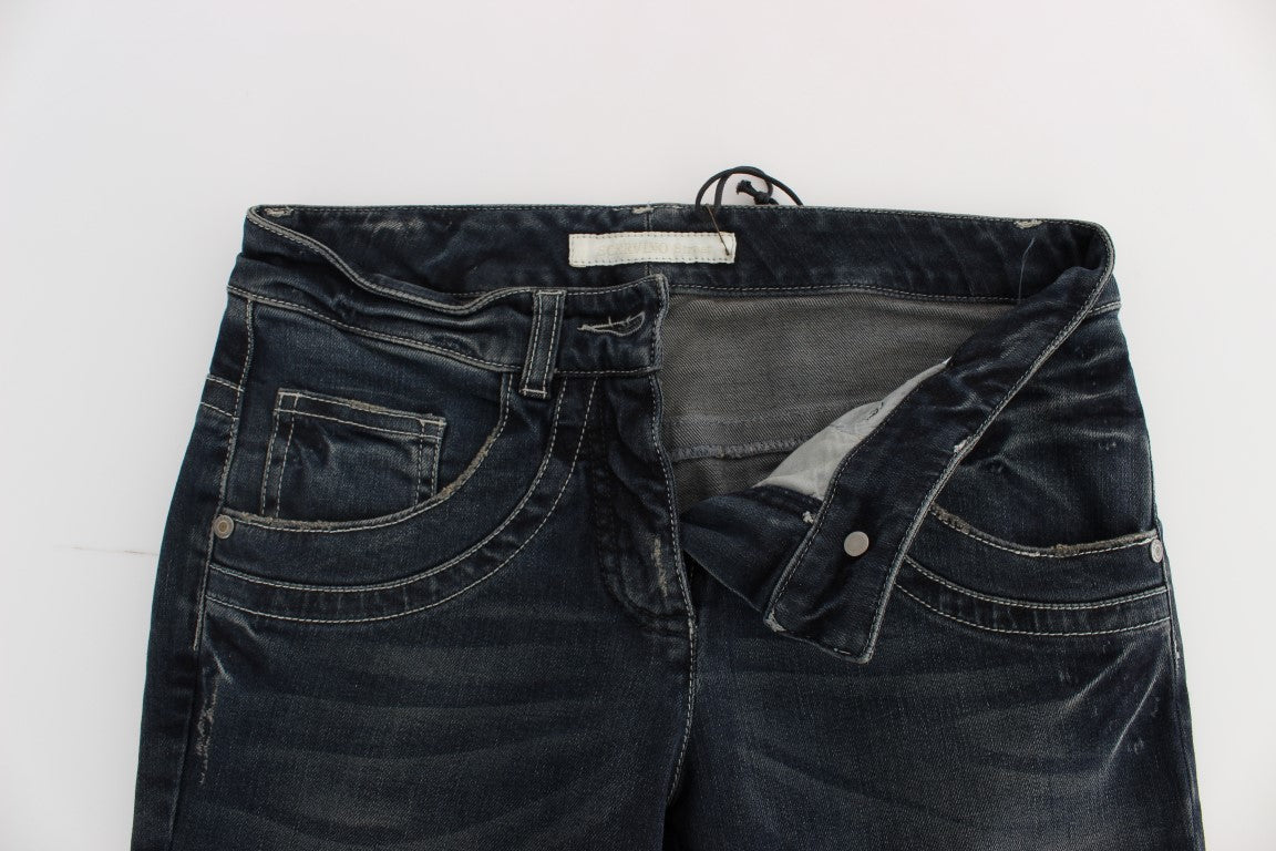 Ermanno Scervino Blaue Slim Fit Jeans aus Baumwollmischung